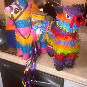 Brand new Party supplies and 2 piñatas